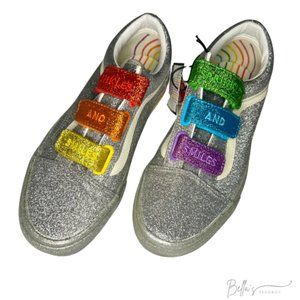 NEW Vans Old Skool x Flour Shop, Glitter Rainbow, Women's 8.5 / Men's 7